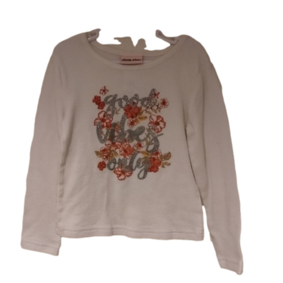 Girls Good Vibes Only Long Sleeve T-Shirt - Picture 1 of 5